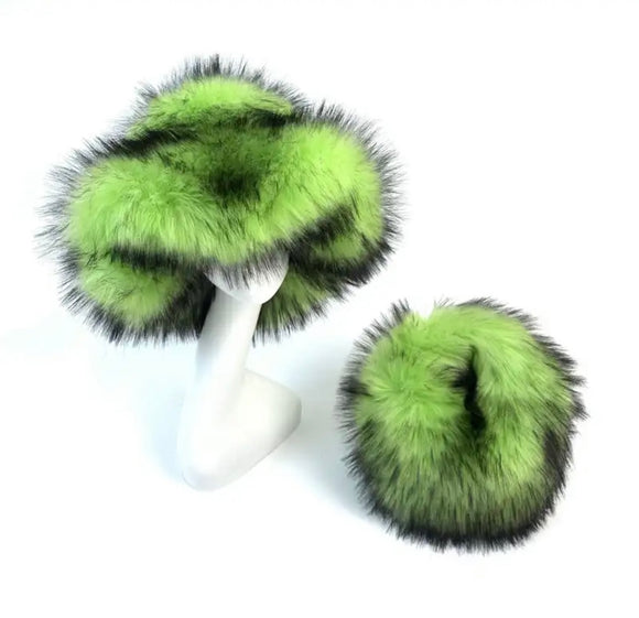 Shego Fur Hat & Bag Set ☘️🌚