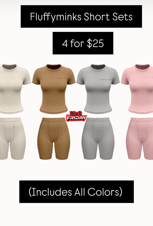 Fluffyminks Short Sets